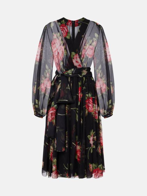 Dolce & Gabbana Floral silk midi dress