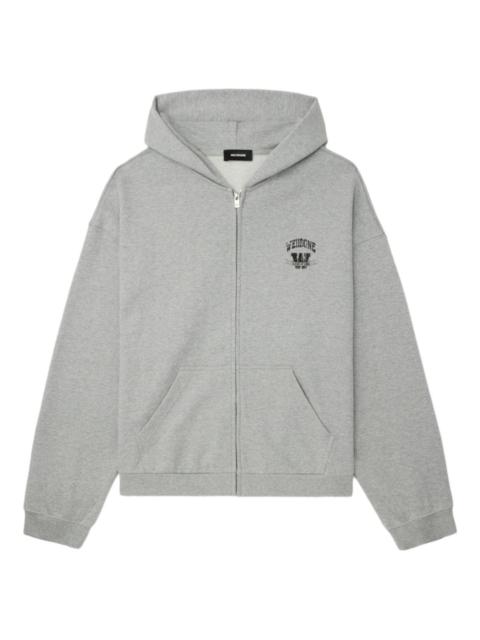 We11done zip-up logo hoodie
