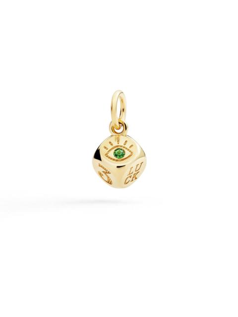 DoDo YELLOW GOLD DICE CHARM & TSAVORITE