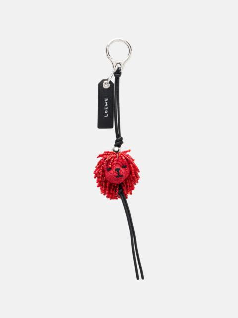 Loewe Lion beaded crochet bag charm