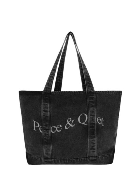Museum of Peace & Quiet Wordmark Denim Boat Tote Black Wash