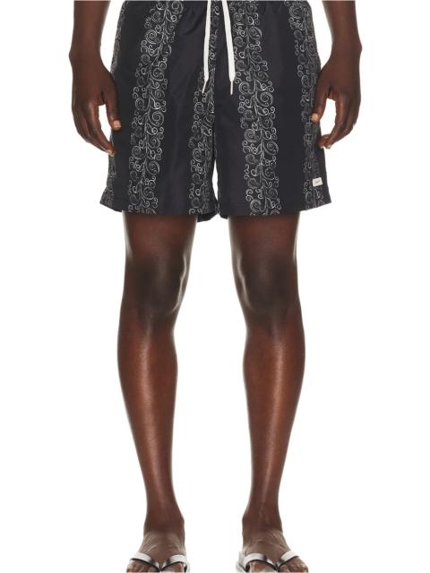 Bather Black Fiesta Printed Swim Trunk