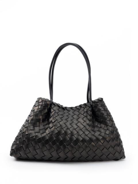 Elleme Dimple Tote Medium Woven Leather Black