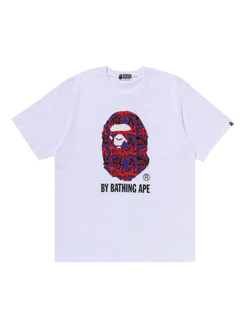 BAPE Graffiti Pattern By Bathing Ape Tee 'White'