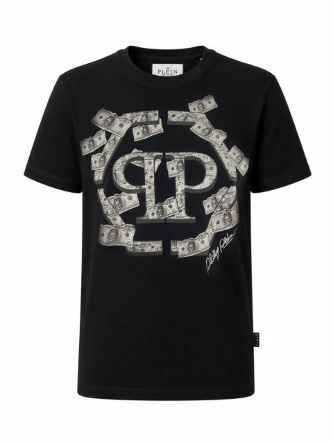 PHILIPP PLEIN Philipp Plein Round Neck T-shirt Dollar Hexagon