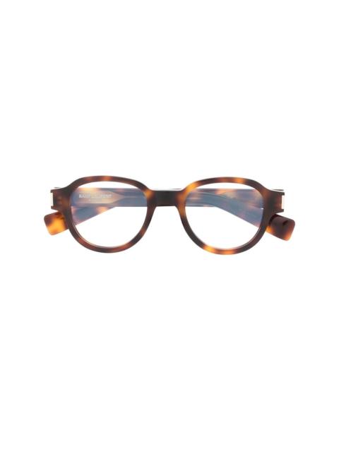 SAINT LAURENT Brown Tortoiseshell Effect Glasses