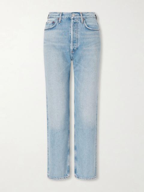 AGOLDE 90's Pinch Waist recycled high-rise straight-leg jeans Light denim
