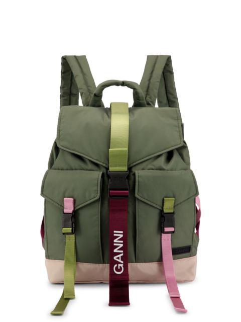 GANNI GREEN TECH BACKPACK