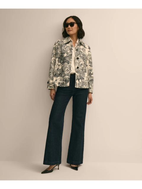 Brooks Brothers Relaxed Cotton Twill Floral Jacket