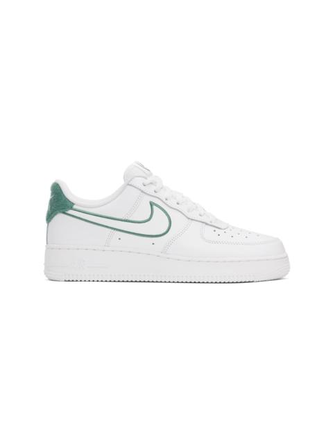 Nike White & Green Air Force 1 '07 LV8 Sneakers