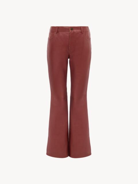 Chloé FLARED PANTS IN LEATHER