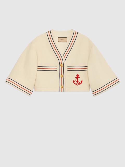 GUCCI Cotton linen gauze shirt