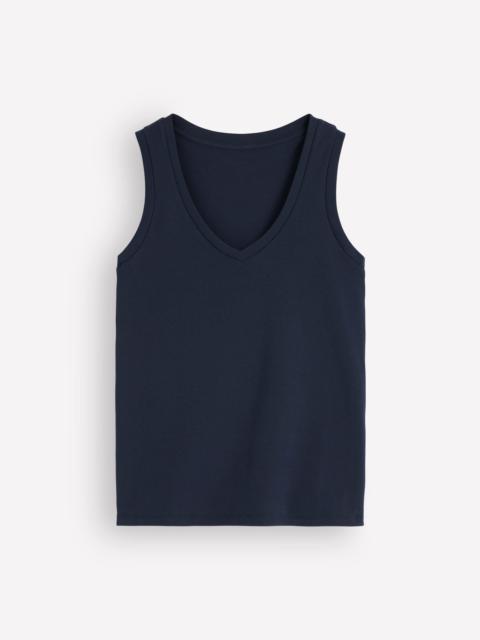 BODEN Essential V Neck Vest-Navy