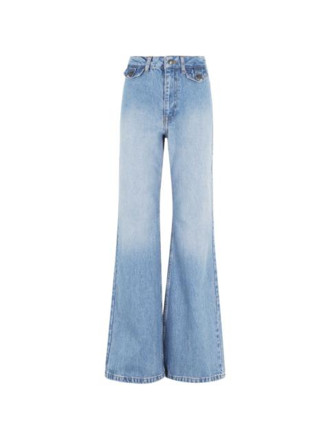 ROTATE flared high-waisted jeans