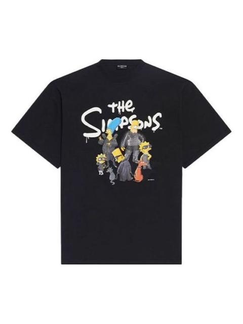 BALENCIAGA Balenciaga x THE SIMPSONS Oversized Cotton T-Shirt 'Black' 676589TLVG71000