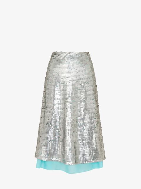 FENDI Skirt with silver sequin embroidery