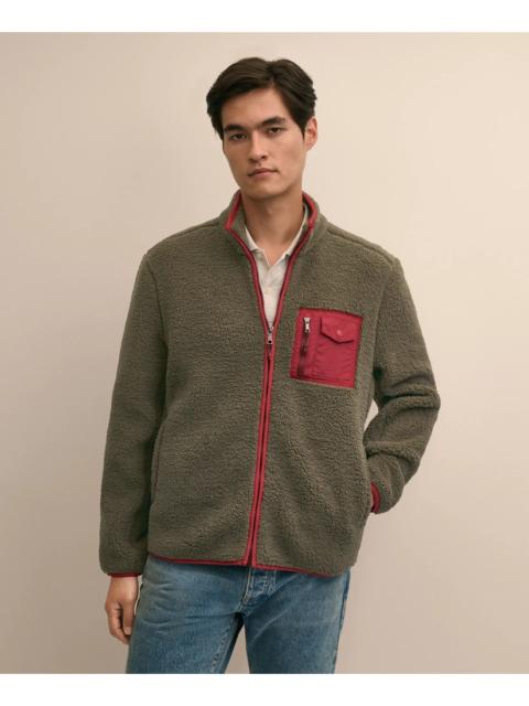 Brooks Brothers Teddy Fleece Full-Zip Jacket