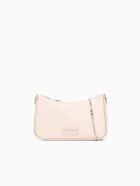 EMPORIO ARMANI SATIN SHOULDER BAG WITH CHAIN STRAP