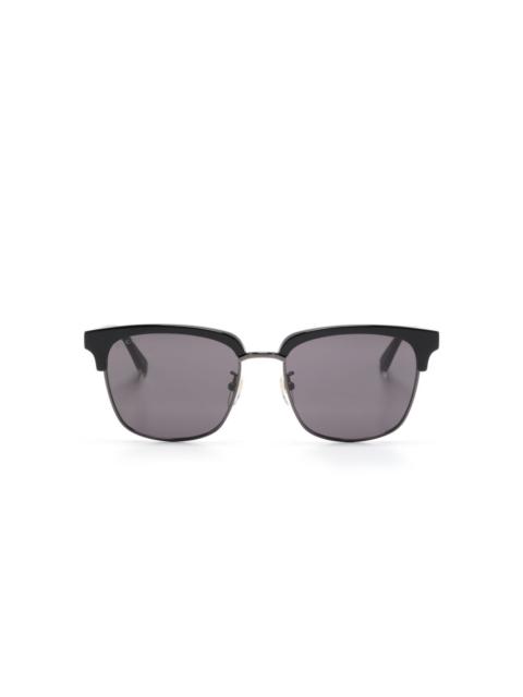 GUCCI Web-detailed square-frame sunglasses