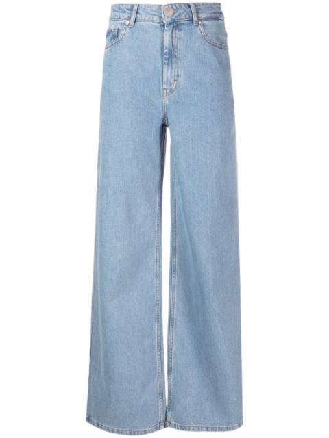 GESTUZ mid-rise wide-leg jeans