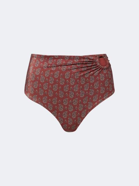 Johanna Ortiz Gathered printed bikini bottom