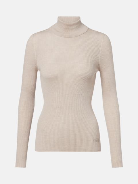 AGNONA Turtleneck wool, silk, and cashmere sweater