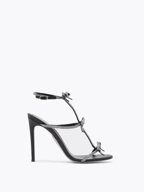 RENE CAOVILLA CATERINA BLACK AND SILVER SANDAL 105