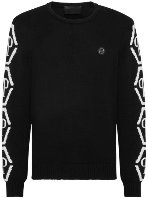 PHILIPP PLEIN monogram knit jumper