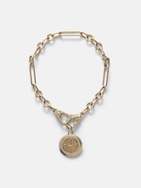 FOUNDRAE Internal Compass 18kt gold bracelet with diamonds