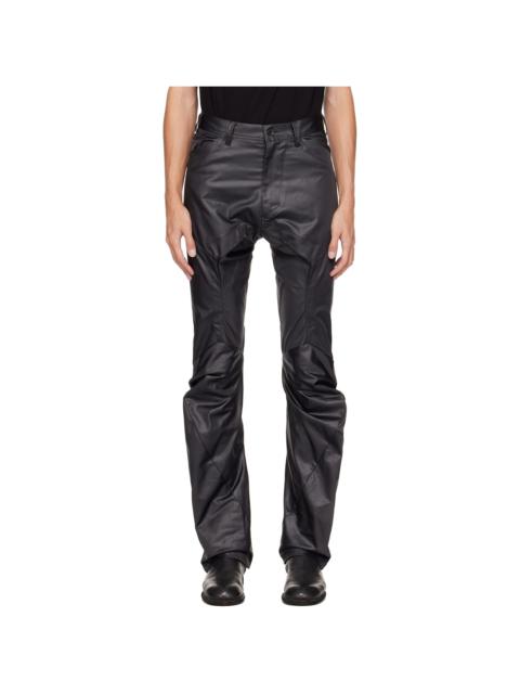 Julius Black Coated Satin Skinny Trousers