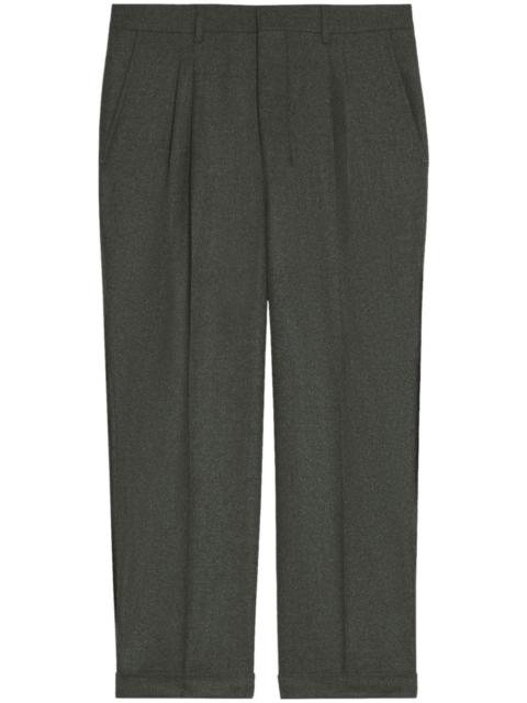 AMI Paris Carrot Fit Trousers With Hem And Pleats