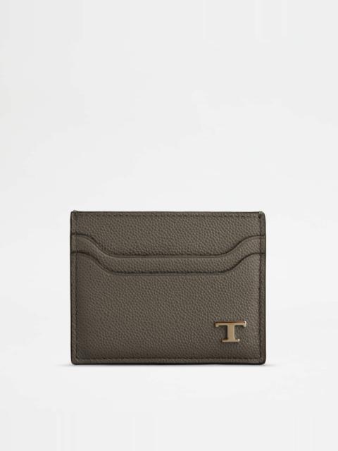 Tod's T-logo 가죽 카드 홀더