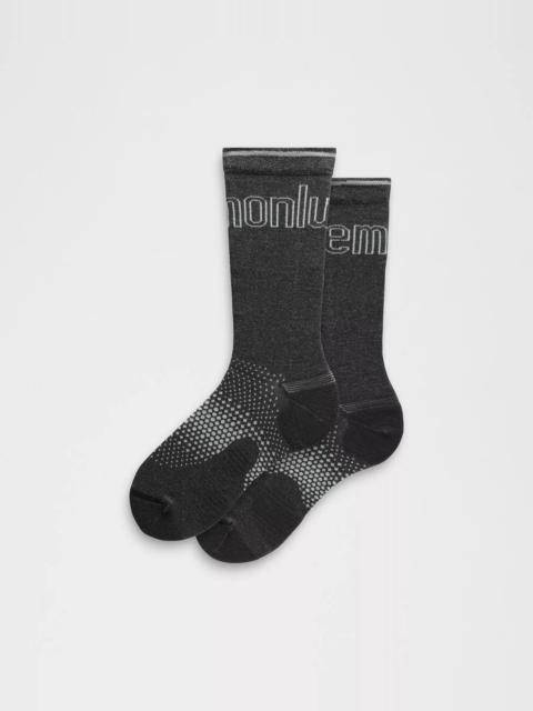 lululemon Men's MacroPillow Crew Running Socks *Medium Cushioning