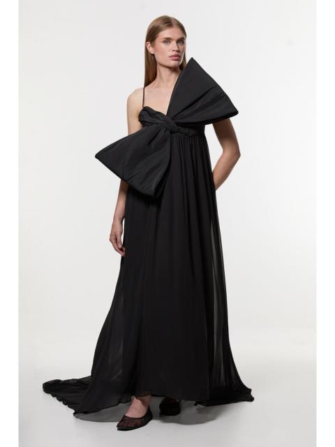 KAREN MILLEN Tall Taffeta Bow Detail Woven Maxi Dress