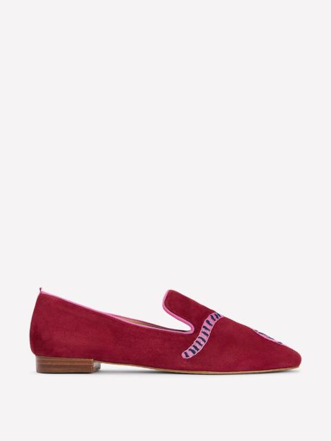 BODEN Slipper Cut Loafers-Oxblood Tiger