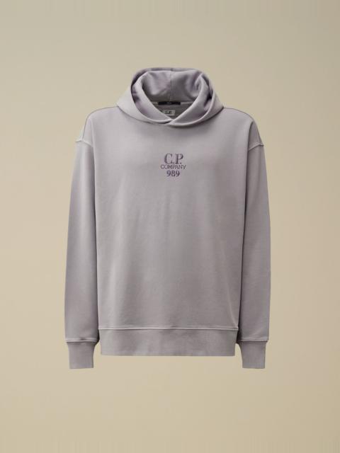 C.P. Company Cotton Diagonal Fleece Hooded Sweatshirt