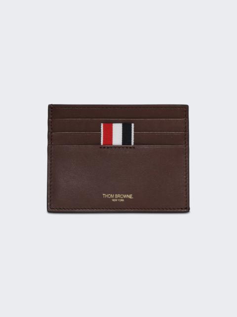 Thom Browne Soft Calf Leather Card Holder Dark Brown