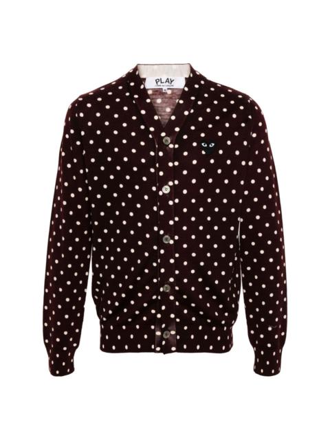 Comme des Garçons PLAY polka-dot wool cardigan