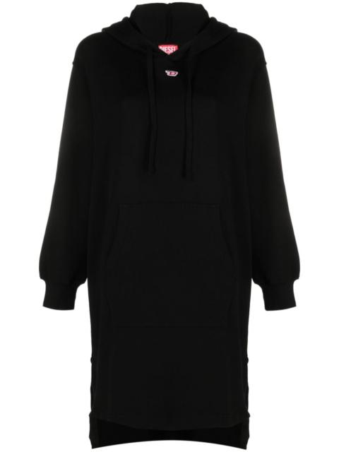 Diesel D logo-patch hoodie dress
