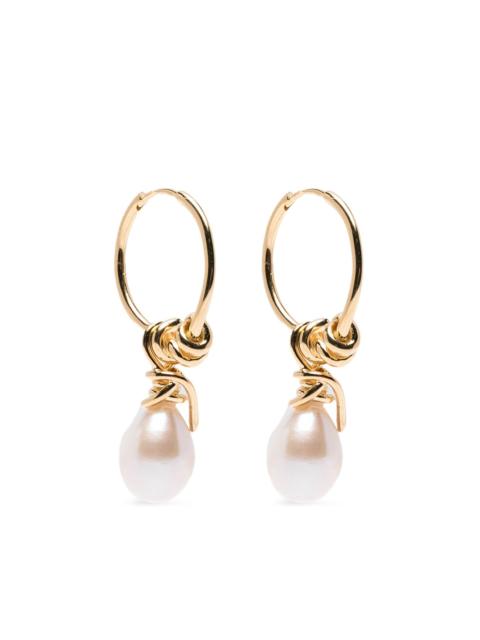 Completedworks pearl-pendant hoop earrings
