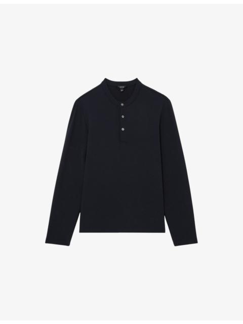 REISS Salvator Henley-Neck Woven Shirt
