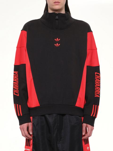 WILLY CHAVARRIA Adidas X Chavarria Watsonville Mockneck in Black/Red