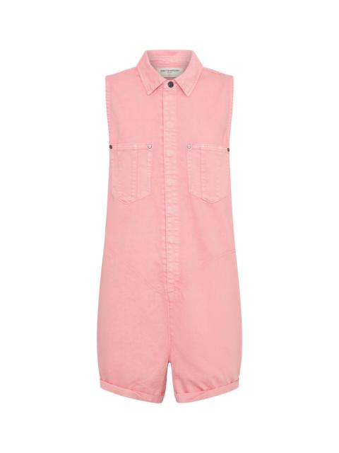 ONE TEASPOON Braxton Mini Utility Denim Jumpsuit - Prism Pink