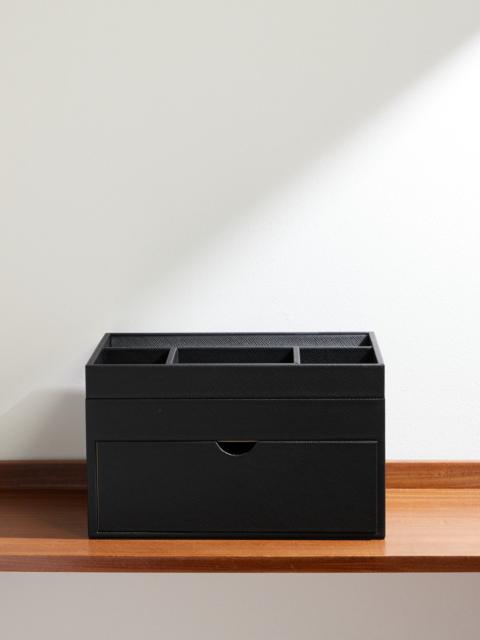 Smythson Panama Cross-Grain Leather Stationery Organiser
