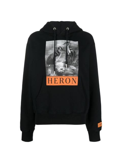 Heron Preston photograph-print drawstring hoodie