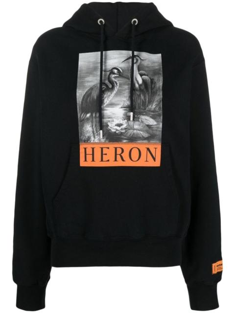 Heron Preston photograph-print drawstring hoodie