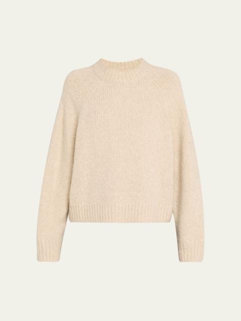 NILI LOTAN Tomaso Lofty Mohair Crewneck Cashmere Sweater