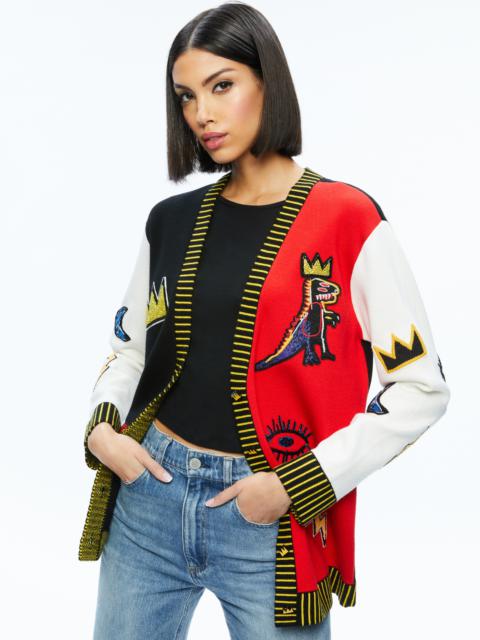 Alice + Olivia A+O X BASQUIAT BRADFORD CARDIGAN