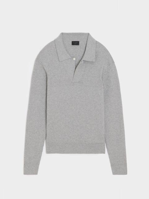 TODD SNYDER Ribbed Cotton-Cashmere Sweater Polo