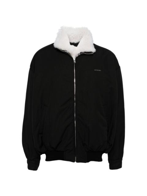 We11done shearling-detailed bomber jacket